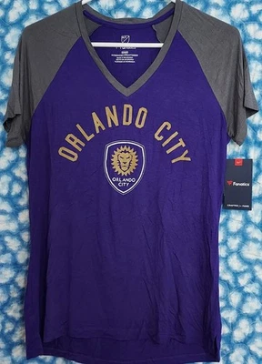 MLS Orlando City Fanatics Brand Mujer Camisa Manga Corta Mediana Foto 1 de 3