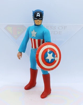 Mego Captain America Vintage 1974 Type 1 Action Figure Complete ~Original Shield - Image 1 of 4
