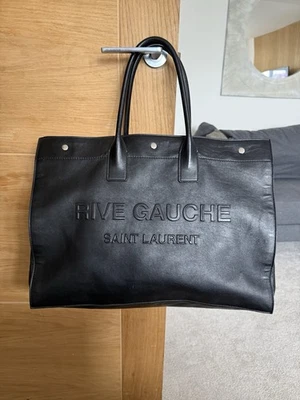 Saint Laurent Rive Gauche Black leather tote Bag - Image 1 of 4
