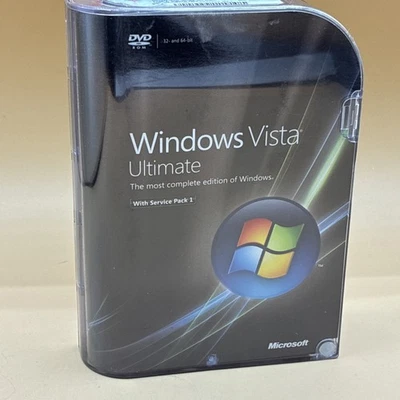 Microsoft Windows Vista Ultimate 32/64 Bit Service Pack 1 With Key READ DESCRIPT - Image 1 of 4