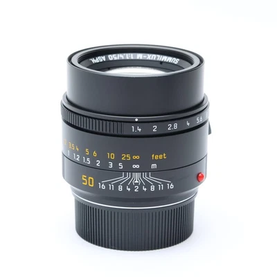 Leica Summilux M50mm F/1.4 ASPH. # 11728 Black #414 - Image 1 of 4