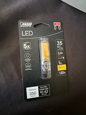 Feit Electric Dimmable LED Bulb Bright White T4 3000K 35W BP35G9/830/LED/HDRP - Image 1 of 2