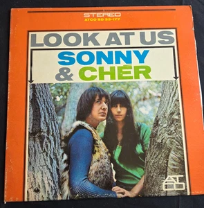 1965 Sonny & Cher ‘Look At Us’ STEREO ATCO SD 33-177 LP Vinyl Record VG+ Cond. - Picture 1 of 7