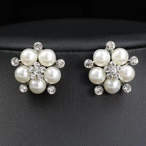 Exquisites Vintage Perlen Accessoires perfekt gestaltet Hochzeit Schmuck Set - Picture 1 of 12