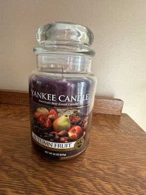 Yankee Candle "Autumn Fruit" Large Jar 22 oz Classic Label NEW HTF Retired - Image 1 of 4