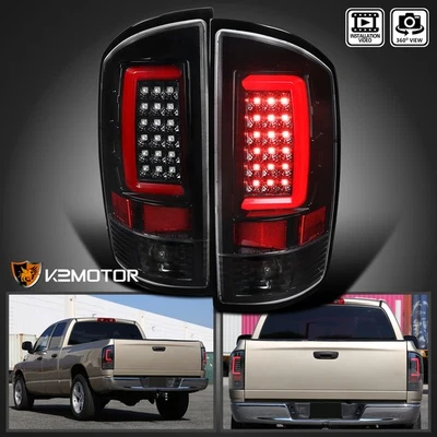 Jet Black Fits 2002-2006 Dodge Ram 1500 2500 3500 LED Tail Lights Brake Lamps - Imagem 1 de 4