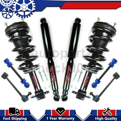 Kit de 8 amortiguadores delanteros traseros barra estabilizadora para Cadillac Escalade 2014 2013 2012 2011 Foto 1 de 4