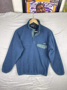 Vintage Patagonia Synchilla Snap-T Pullover Herren Small Blau Sweater 90s USA - Bild 1 von 14