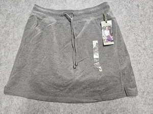 Green Tea Tennis Skorts Skirt Shorts Womens Medium Pockets Gray NEW TAGS - Picture 1 of 11