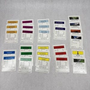 Nationalparks Monopoly USA Ersatz Eigentum Karten Set EUC - Bild 1 von 7