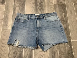Frame Denim Shorts Damen Größe 32 Le Grand Garcon Used-Look hoher Bund abgeschnitten - Bild 1 von 6