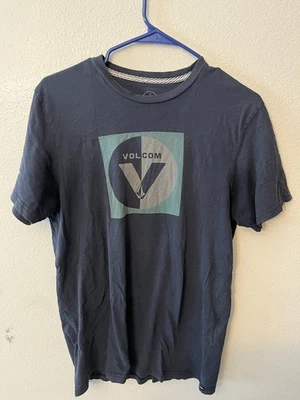 Volcom Short Sleeve T Shirt Men's Blue Graphic Medium Sleeve Logo Crew Neck - Image 1 of 4