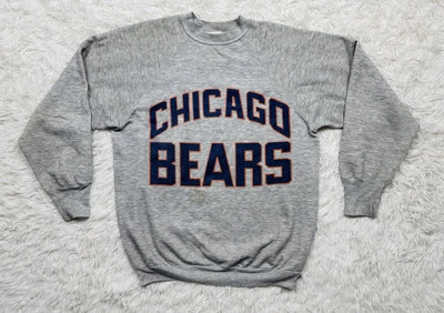 Vintage 1980s Logo 7 Chicago Bears Crewneck Sweatshirt Sz L Made In USA - Image 1 of 4