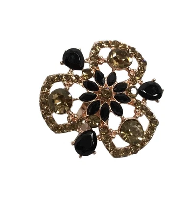 Indian Bridal Bollywood CZ último tono dorado tamaño libre ajustable anillo... - Imagen 1 de 4