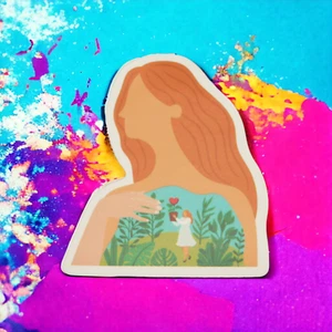 Pegatina Redhead Mujer Ámate a ti misma Interior Jardín Flores Plantas - Imagen 1 de 2