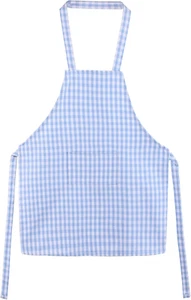 Kids Aprons, Children'S Artists Aprons Pure Cotton Gingham Aprons with Pocket an - Picture 1 of 7