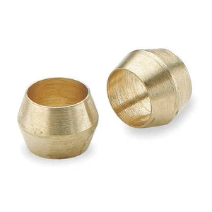 Brass Compression Sleeve, 3/8" Tube Size 2p212 10pk - Picture 1 of 2