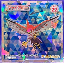 Talonflame No.22 Pokemon Wafer Sticker Holo Card Lotte Nintendo Japanese Anime