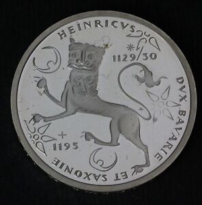 GERMANY 10 Mark 1995 F Proof - Silver 0.625 - Henry the Lion - 4250