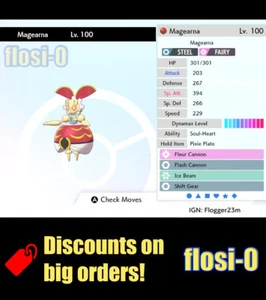 6IV Magearna Original Color or Regular Magearna Pokemon Sword and Shield - Picture 1 of 2