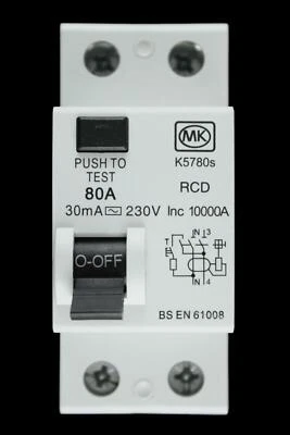 MK 80 AMP 30mA DOUBLE POLE RCD TYPE AC K5780S SENTRY - Image 1 of 4
