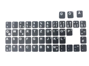 DEUTSCHE Tastatur aufkleber - schwarz MATT 48 Tasten - für IBM ThinkPad T41 - Bild 1 von 6