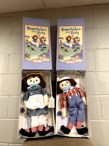 1995 Raggedy Ann and Andy Patent Dolls 75th Anniversary Set Applause In Box (11A - Picture 1 of 8