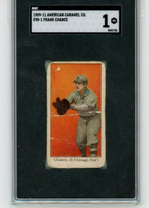 1909 E90-1 American Caramel Co. Frank Chance Chicago Cubs SGC 1 National League