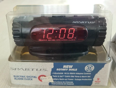 NOS New Spartus Electric 128261 & Battery Travel Digital Alarm Clock Cover