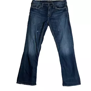 Silver Jeans Herren 36x34 Grayson Classic Fit Blau Denim Distressed Dark Wash - Bild 1 von 18