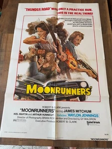 James Mitchum, Waylon Jennings - MOONRUNNERS - 1 Sheet - Great Graphics! - Picture 1 of 1