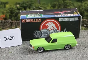 Oz Wheels 1:64 Red Bellies Green Holden HZ Panel Van Clutch 1 FNQHotwheels OZ20 - Picture 1 of 13
