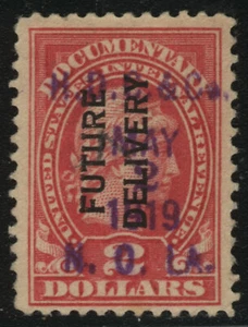 RC11 H.D.C & Co FUTURE DELIVERY Overprint DOCUMENTARY RED Revenue Stamp ORLEANS - Picture 1 of 2