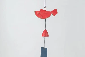 Japanese Furin Wind Chime Bell Iwachu Nambu Cast Iron Temple Bell Goldfish F/S - Picture 1 of 3