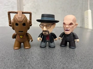 Lot of 3 Titans Vynil Figures WOODEN CYBERMAN HEISENBERG Breaking Bad THE MASTER - Picture 1 of 7