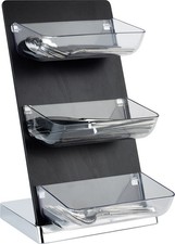 Service Tower Besteckausgabe Muti Rack Portionsspender 26 x 18 cm Holz Gastlando