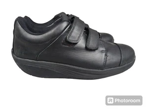 MBT Black Leather Comfort Loafers Walking Shoes Women's 5-5.5 Rocker Sneakers - Picture 1 of 10
