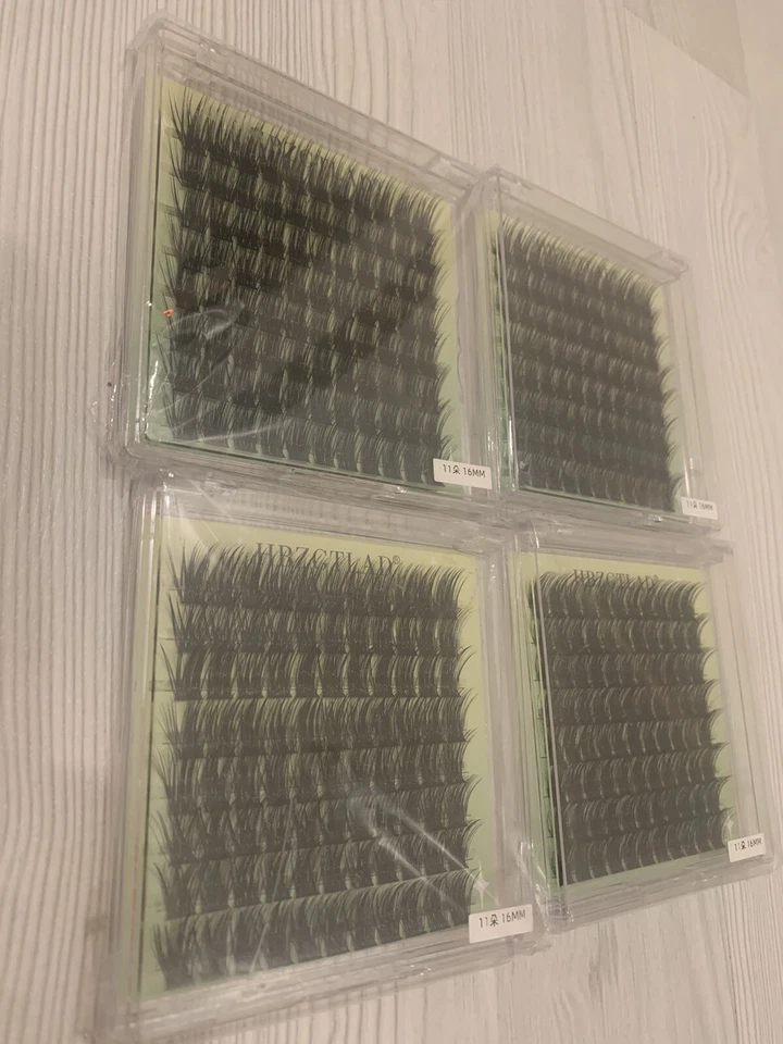 Natural Soft Black Eyelashes Cluster, Bulk Buy Long Lasting, DIY Beauty - Image 1 of 4