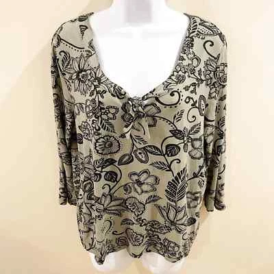 Top Hanna Andersson Floral Corbata Frontal Verde Talla Grande Foto 1 de 4