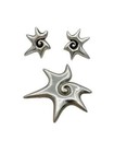 William Spratling Conch Shell Earrings Brooch Set Silver Vintage Taxco Mexico