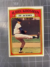1972 TOPPS #698 JERRY KOOSMAN IN ACTION NEW YORK METS HI# BASEBALL CARD NM+