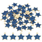 40Pcs Star Charm Pentagram Bracelet Charm Pendants Small Resinblue