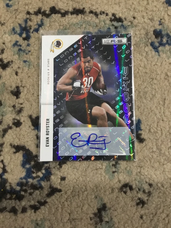 EVAN ROYSTER 2011 ROOKIES AND STARS ROOKIE AUTOGRAPHS HOLOFOIL #189 56/175 PSU - Image 1 of 2