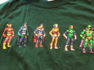 Justice League "8 Bit Super Heroes" REDUZIERT 7 $ T-Shirt Damen Lg.Neu - Bild 1 von 4
