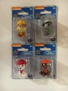 Lot Of 4 Paw Patrol Mini Figures Rubble Rocky Marshall Zuma New NWT - Picture 1 of 1