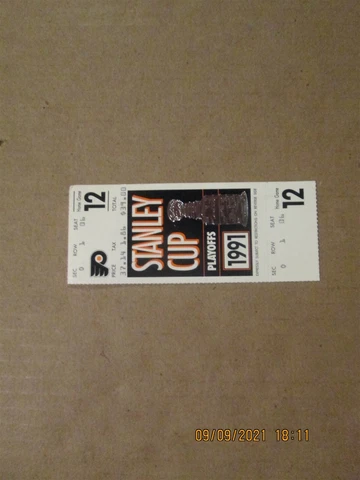 NHL Philadelphia Flyers Vintage 1991 Stanley Cup Playoffs Home Game 12 Ticket Cover
