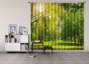 3D Rasen Bäume I2459 Foto Blockout Vorhang Stoff Fenster Honig 2023 - Bild 1 von 7