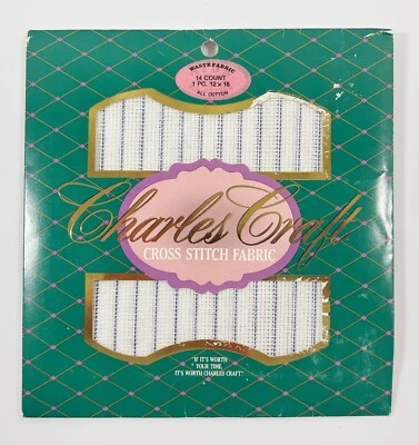 Cross Stitch Fabric Charles Craft® 14ct Waste Fabric ~ 12"x18" All Cotton - Image 1 of 3