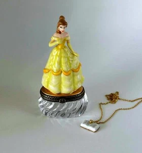 PHB Disney Bella y Bestia Bella Caja Baratija Estatuilla con Collar Cadena Libro.🦋 - Imagen 1 de 9