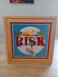 RISK Continental Game 2003 Nostalgia Game Series in Wooden Box 41631 Parker Bros - Picture 1 of 9